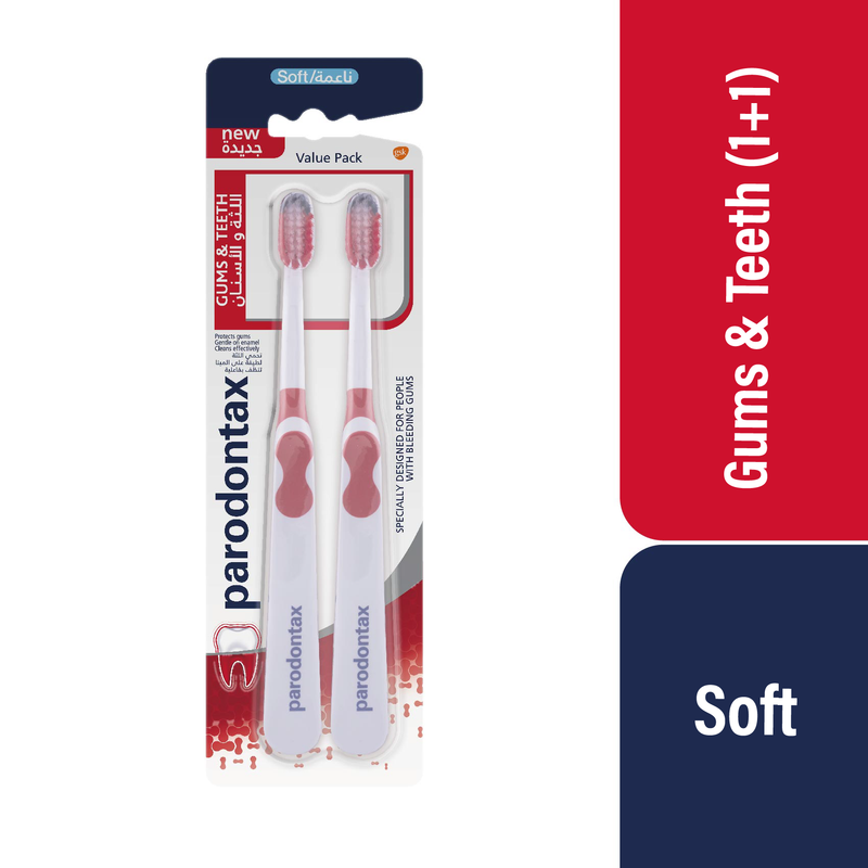 Parodontax Gums & Teeth Toothbrush Soft Bristles Dual-Length 1+1 Pack