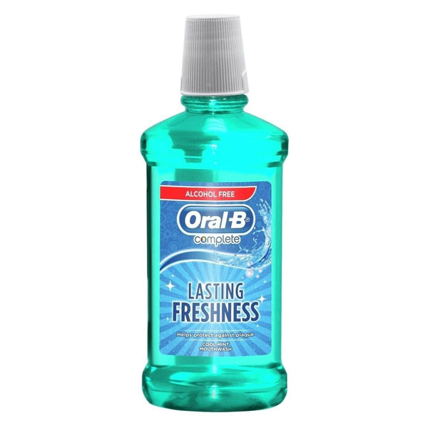 Oral-B Complete Mouthwash Alcohol-Free Cool Mint Fluoride 500ml