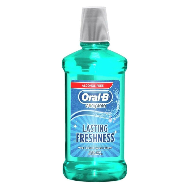 Oral-B Complete Mouthwash Alcohol-Free Cool Mint Fluoride 500ml