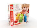 Hape Wooden Color & Shape Sorter Educational Toy, 9 Pegs, 3 Shapes, 18 Months+