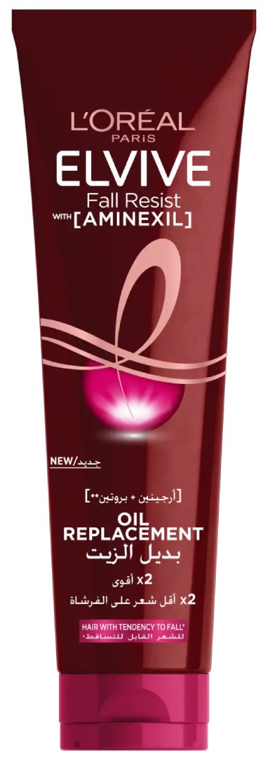 Elvive Oil Replacement Cream with Arginine and Aminexil, 300 ml