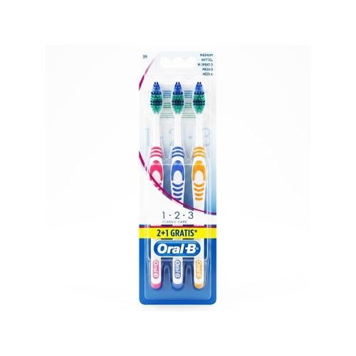 Oral-B Classic Care Toothbrushes Daily Cleaning Plaque Removal 2+1 Offer