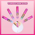 Townley Barbie Plant-Based Lip Gloss Set, Moisturizing Glossy Finish, Assorted Flavors, 12-Piece