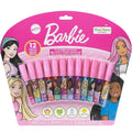Townley Barbie Plant-Based Lip Gloss Set, Moisturizing Glossy Finish, Assorted Flavors, 12-Piece
