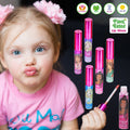 Townley Barbie Plant-Based Lip Gloss Set, Moisturizing Glossy Finish, Assorted Flavors, 12-Piece