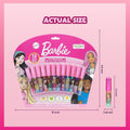 Townley Barbie Plant-Based Lip Gloss Set, Moisturizing Glossy Finish, Assorted Flavors, 12-Piece