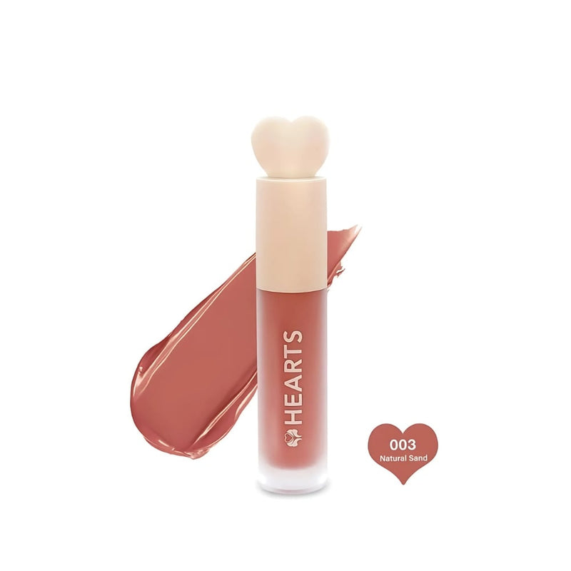 Hearts Matte Liquid Lipstick 003 Natural Sand Lightweight Matte Finish