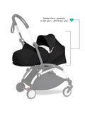 Stokke YOYO Newborn Stroller Color Pack, Canopy and Seat Pad, Black, From Birth