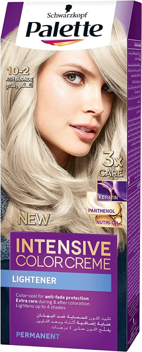 Palette ICC 10-2 Ash Blonde Permanent Hair Color Dye
