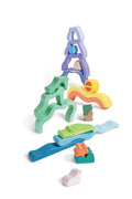Hape Nature Scene & Animal Stacking Wooden Blocks, Nesting Toy, 22 Pieces, Ages 2Y+