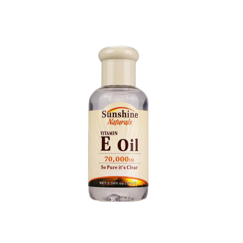 Sunshine Naturals Vitamin E Skin Care Oil 70,000 IU Moisturizing Formula 75 ml