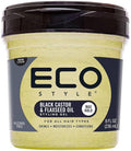 Eco Style Black Castor & Flaxseed Oil Styling Gel, Moisturizing Hold, 236 ml