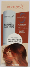 Keralock Copper Permanent Hair Color Cream, Ammonia-Free, Keratin, 150 ml