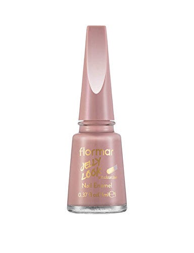 Flormar Jelly Look Nail Polish Gel Finish Ultra-Shimmer Gray JL51 Perfect Selfie