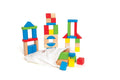 Hape Maple Blocks Wooden Building Set, 50 Pieces, Bright Colors, Cotton Storage Bag, Ages 12 Months+