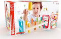 Hape Rainbow Pounder Wooden Pounding Bench with Hammer, Color and Counting Toy