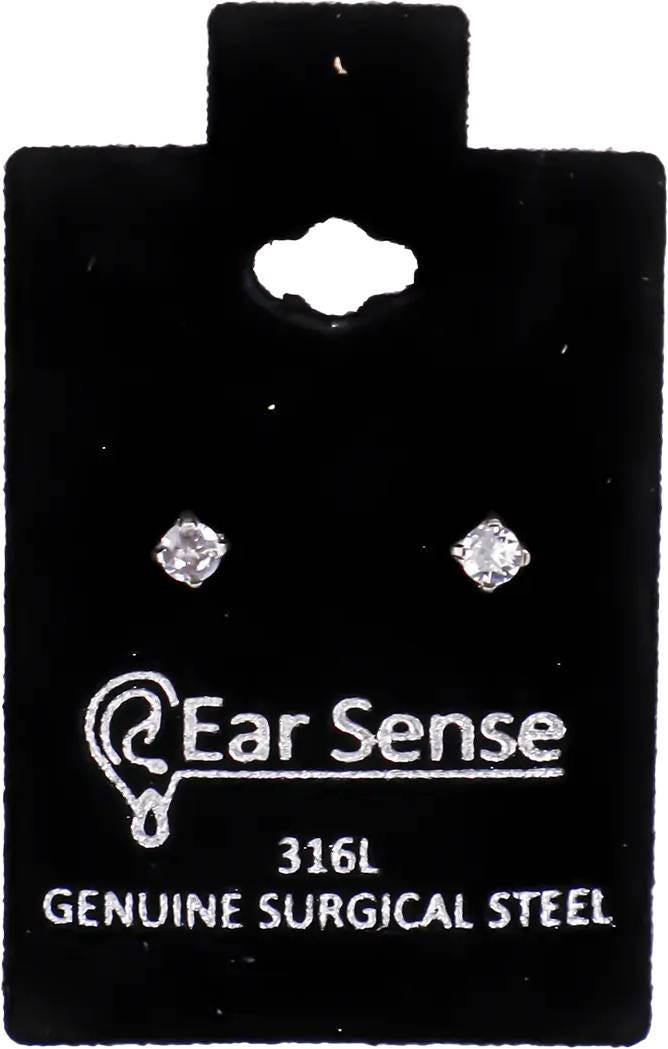 Ear Sense Surgical Earrings Surgical Steel 3 mm D2 1 Pair