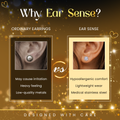 Ear Sense 4 mm D3 Gold-Plated Earrings with Genuine Zircon, 1 Pair