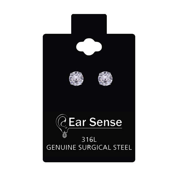 Ear Sense 4 mm D3 Gold-Plated Earrings with Genuine Zircon, 1 Pair