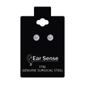 Ear Sense 5 mm D4 Gold-Plated Hypoallergenic Stainless Steel Earrings, 1 Pair