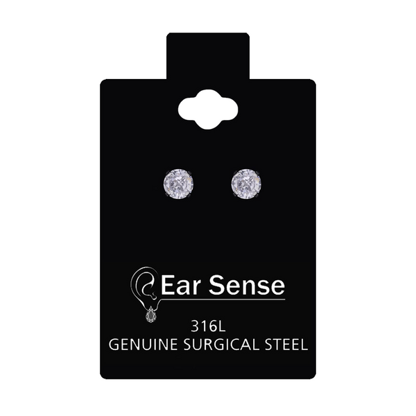 Ear Sense 5 mm D4 Gold-Plated Hypoallergenic Stainless Steel Earrings, 1 Pair