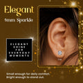 Ear Sense 5 mm D4 Gold-Plated Hypoallergenic Stainless Steel Earrings, 1 Pair