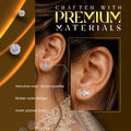 Ear Sense 5 mm D4 Gold-Plated Hypoallergenic Stainless Steel Earrings, 1 Pair