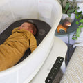 4moms MamaRoo Smart Sleep Bassinet Birch, Bluetooth, Adjustable Height