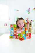 Hape Educational ABC Wooden Blocks Letters Numbers Pictures 26-Piece Set for Kids 2Y+