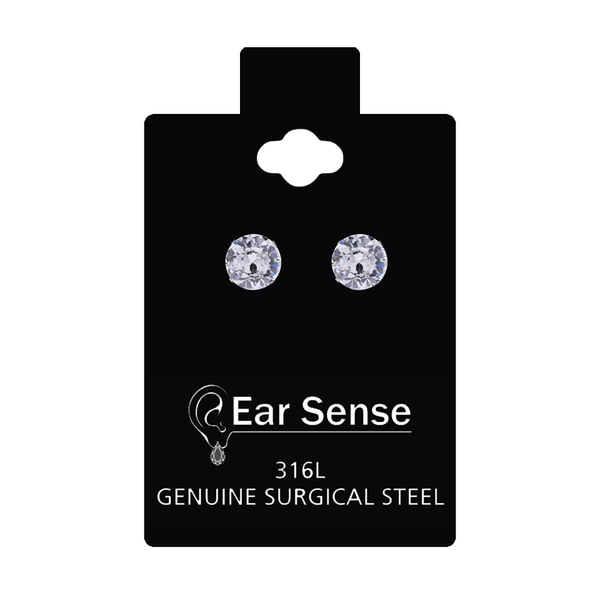 Ear Sense 8 mm D7 Gold-Plated Hypoallergenic Stainless Steel Earrings, 1 Pair