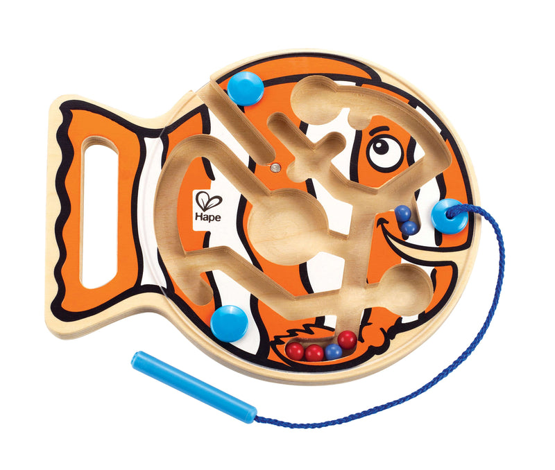 Hape Go-Fish-Go Magnetic Wooden Maze Puzzle Toy for Toddlers