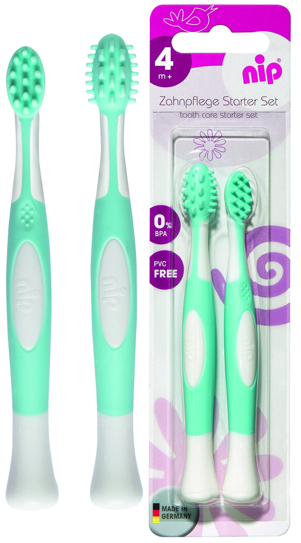 Nip Baby Toothcare Set Soft Rubber Bristles BPA-Free PVC-Free