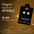 Ear Sense Hypoallergenic Gold-Plated Earrings with Genuine Zircon Stones