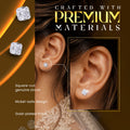Ear Sense Hypoallergenic Gold-Plated Earrings with Genuine Zircon Stones