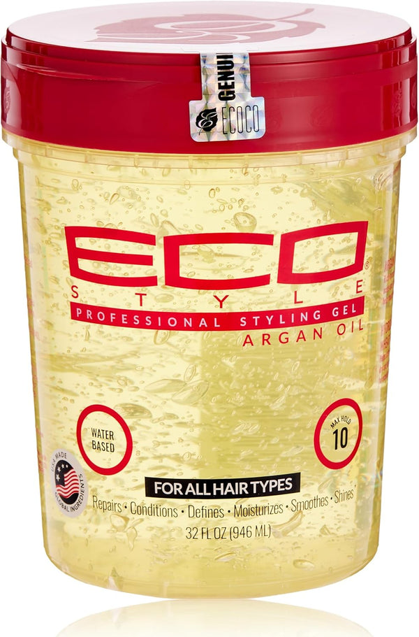 Eco Style Moroccan Argan Oil Styling Gel, Maximum Hold, 946 ml