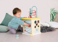 Hape Momo Wooden Multi-Activity Cube Bead Maze Shape Sorter 12M+ Multicolor