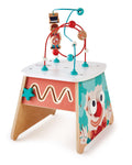 Hape Light-Up Circus Activity Cube Educational Playset with Bead Maze and Projector Light, 18 Months+