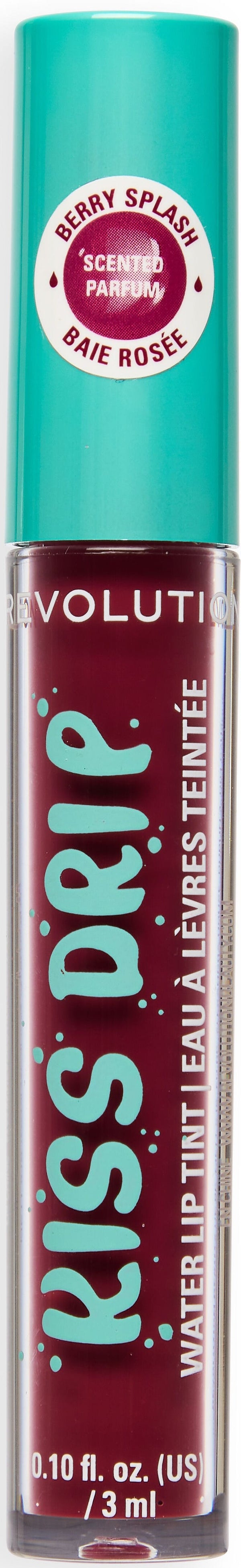 Revolution Kiss Drip Water Lip Tint Glossy Berry Splash