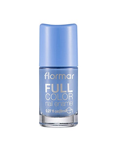Flormar Full Color Nail Polish FC16 Liquid Blue, Full Coverage Shine