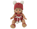 Qisen 14 Cuddly Baby Doll Soft Huggable Body with Hat, 1 Pc