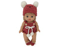 Qisen 14 Cuddly Baby Doll Soft Huggable Body with Hat, 1 Pc
