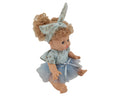 Qisen Charming Baby Doll with Dress and Headband, Soft Huggable Body, 1 Pc