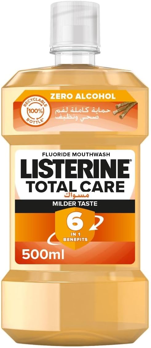 Listerine Total Care Miswak Mouthwash Alcohol-Free Milder Taste 500ml