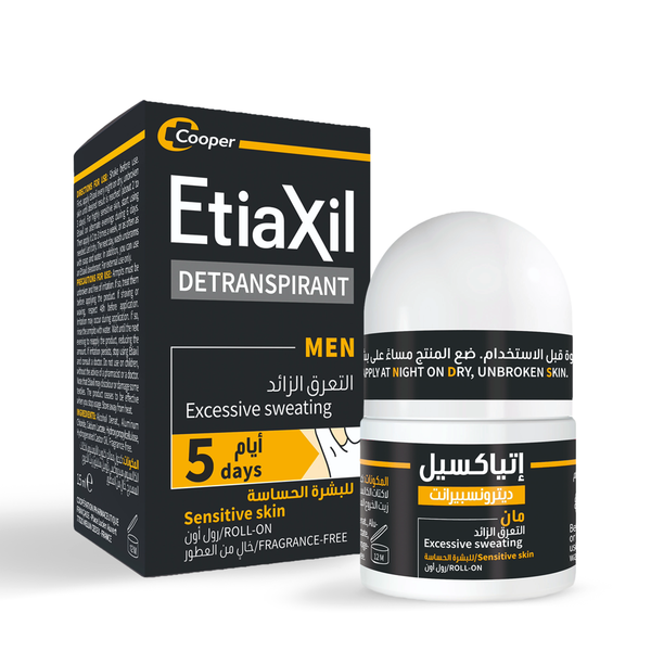 Etiaxil Detranspirant Men Sensitive Skin Roll-On Clinical Strength Sweat Protection 15 ml