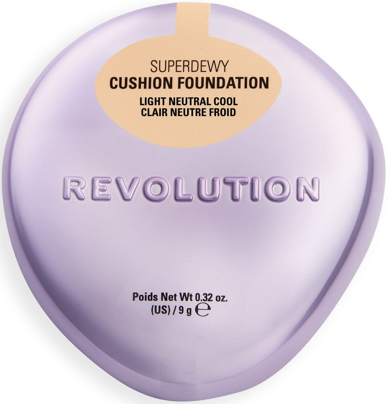 Revolution Superdewy Cushion Foundation Dewy Finish Peptides Light Neutral Cool
