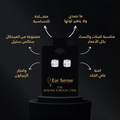 Ear Sense Earrings Gold-Plated Genuine Zircon Stones Hypoallergenic Stainless Steel