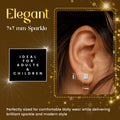 Ear Sense Earrings Gold-Plated Genuine Zircon Stones Hypoallergenic Stainless Steel