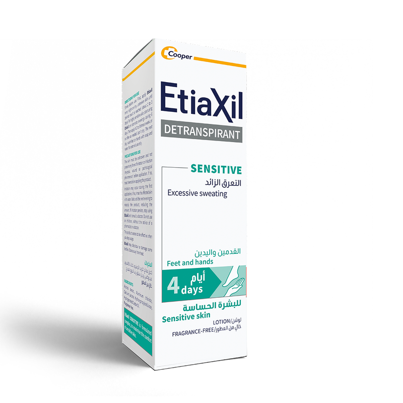 Etiaxil Detranspirant Sensitive Skin Lotion Clinical Strength Sweat Protection Hands & Feet 100 ml