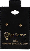 Ear Sense Surgical Earrings 2 mm D42 Hypoallergenic Surgical Steel 1 Pair