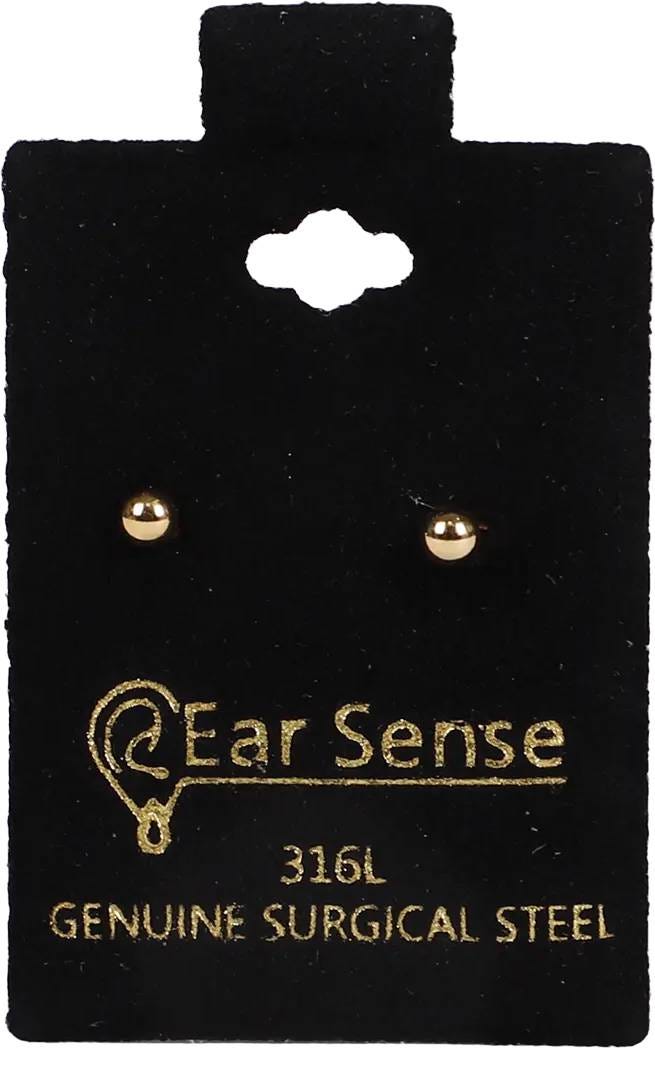 Ear Sense Surgical Earrings 2 mm D42 Hypoallergenic Surgical Steel 1 Pair
